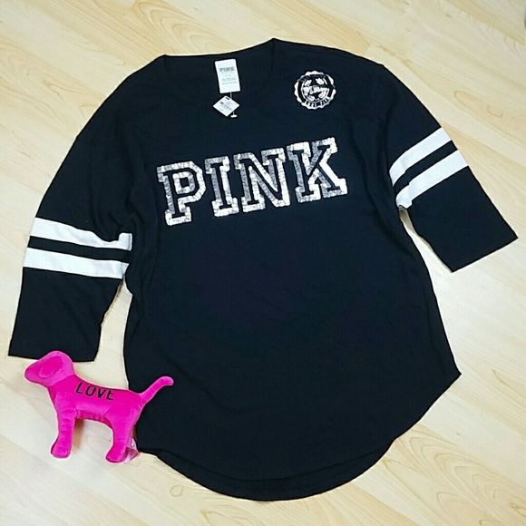 PINK Victoria's Secret Tops - Pink Victoria's Secret Bling Shirt NWT